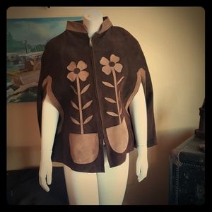 Vintage Leather Poncho